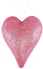 6.5"H GLITTERED HEART PINK