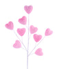 20.5"L VELVET HEART SPRAY LIGHT PINK
