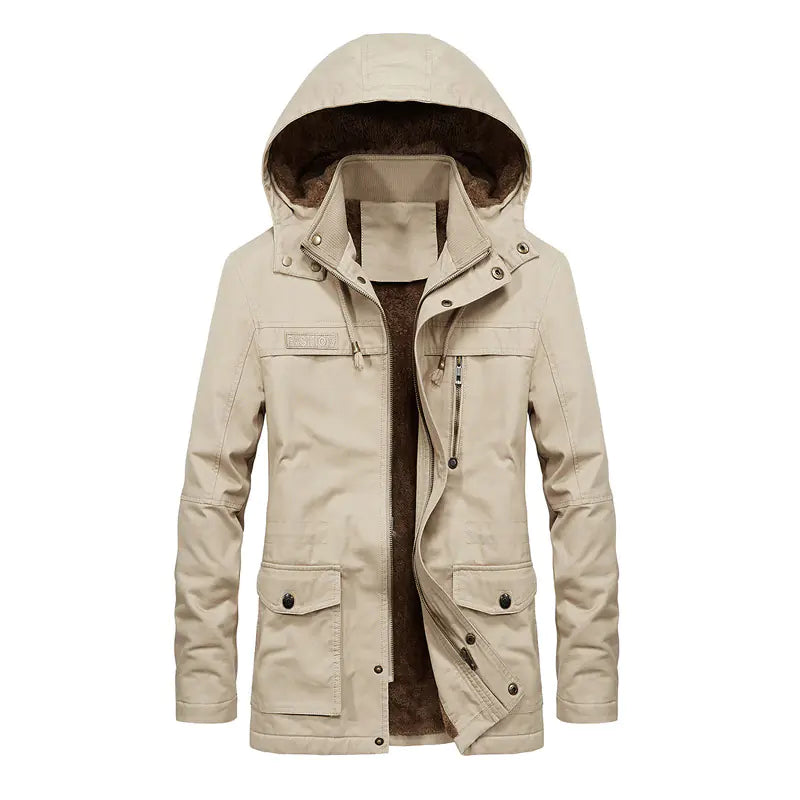 Men's Winter Fleece Thick Windbreaker Jacket
