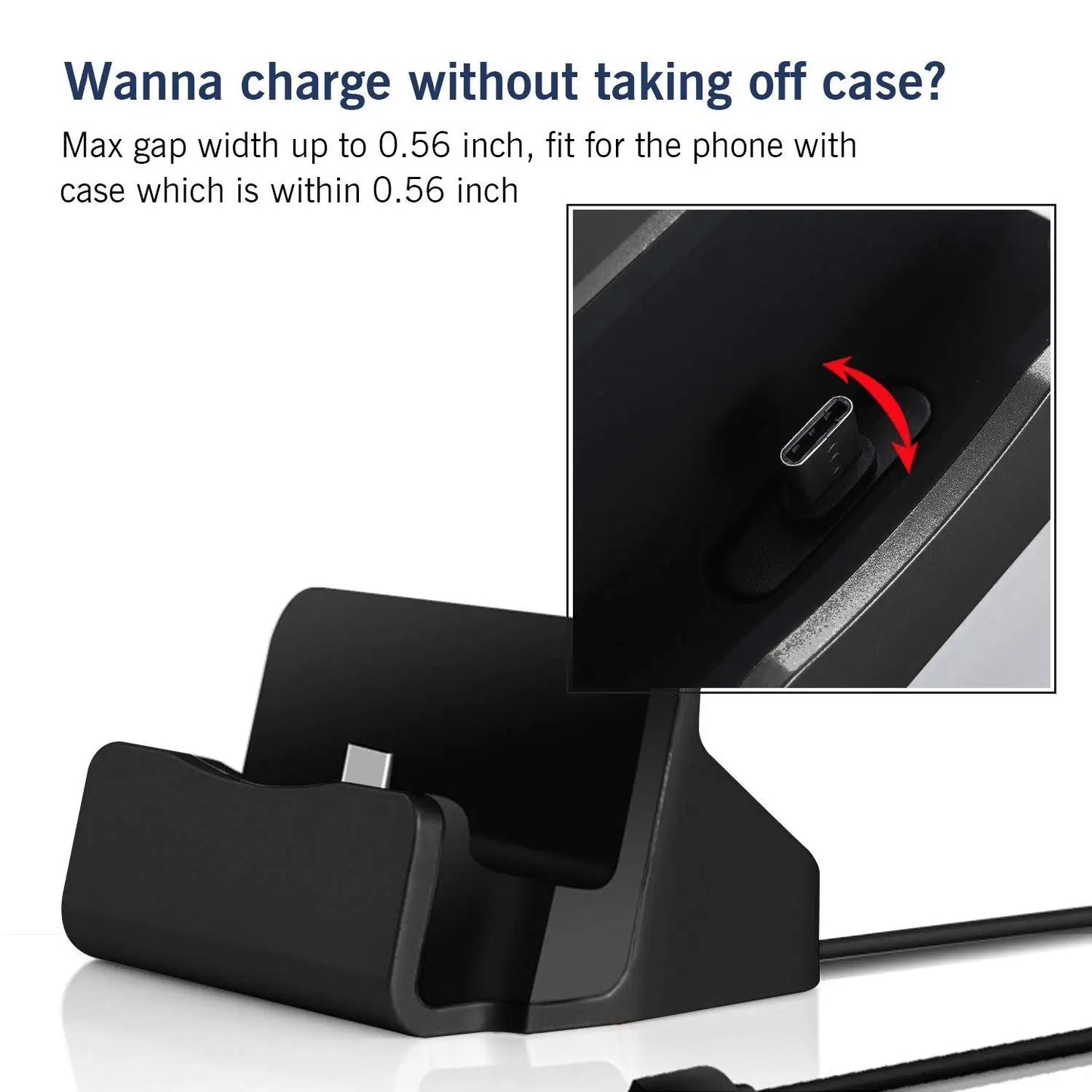 Docking Station Charger For iPhone 11 11Pro Android Type C Desktop Charging Port Sync Cradle Dock Stand Holder Micro USB-C Phone