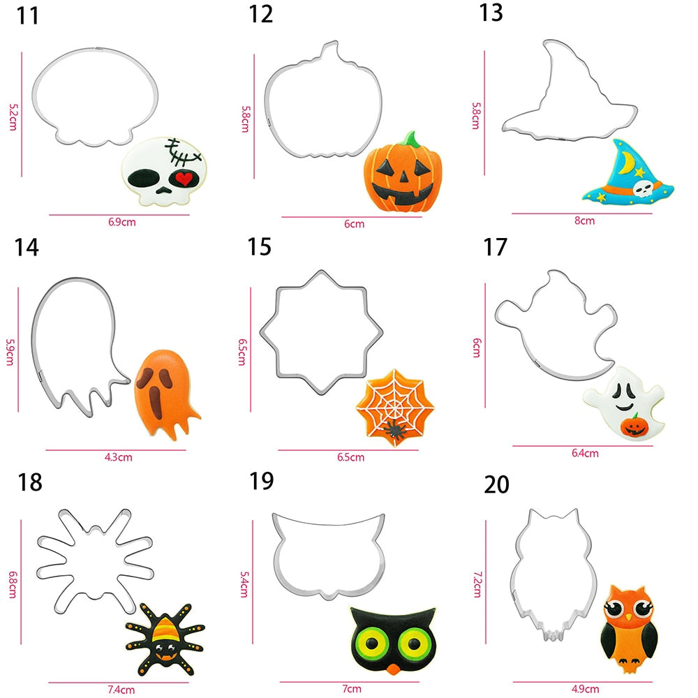 Halloween Cookie Cutter 3D Stainless Steel Fondant