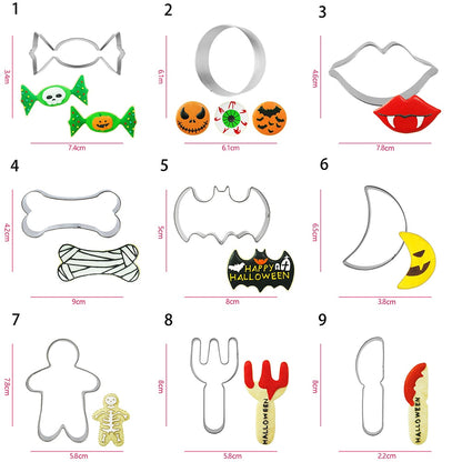 Halloween Cookie Cutter 3D Stainless Steel Fondant