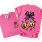 Halloween Cherry Pumpkins, Cute, Front and Back, Comfort Colors T-Shirt