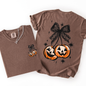 Halloween Cherry Pumpkins, Cute, Front and Back, Comfort Colors T-Shirt