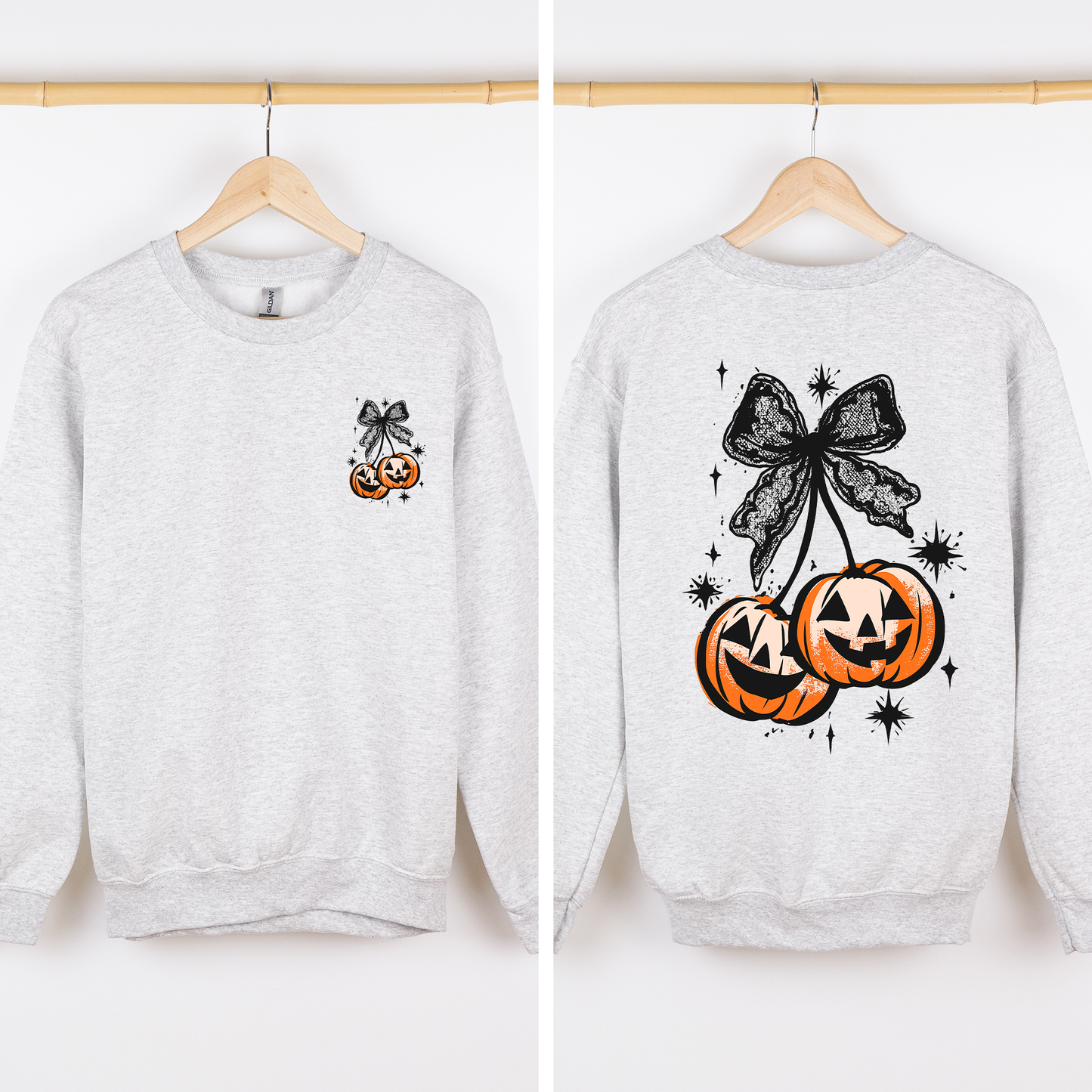 Halloween Cherry Pumpkins, Cute, Front and Back Sweatshirt