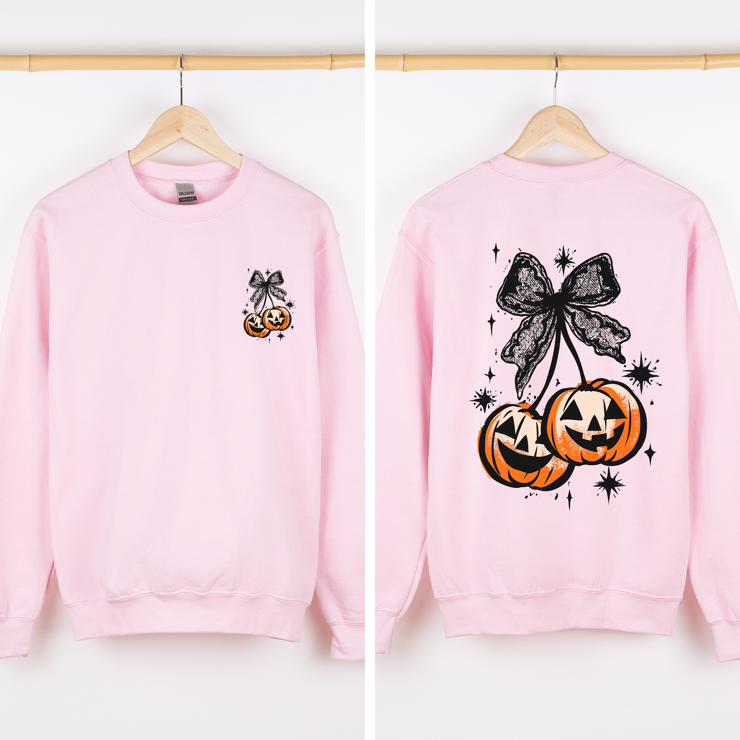 Halloween Cherry Pumpkins, Cute, Front and Back Sweatshirt