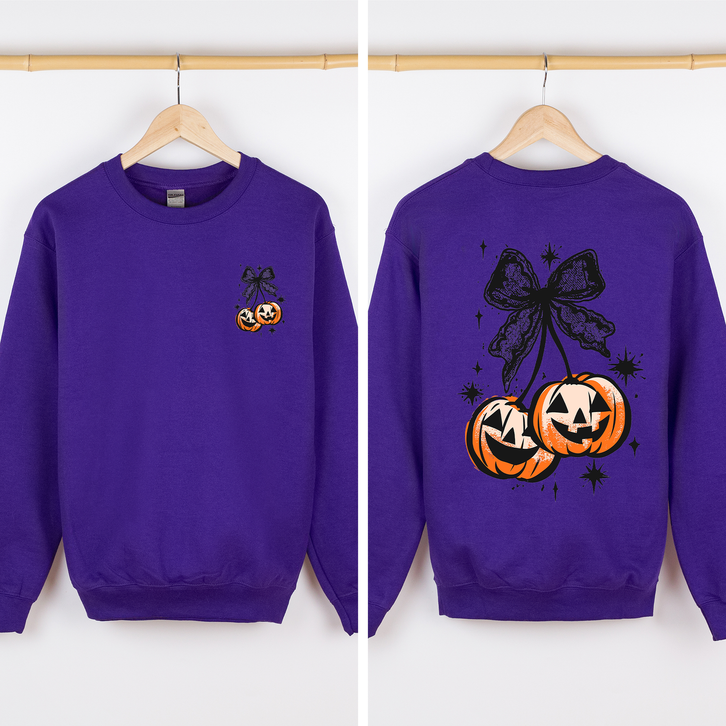 Halloween Cherry Pumpkins, Cute, Front and Back Sweatshirt