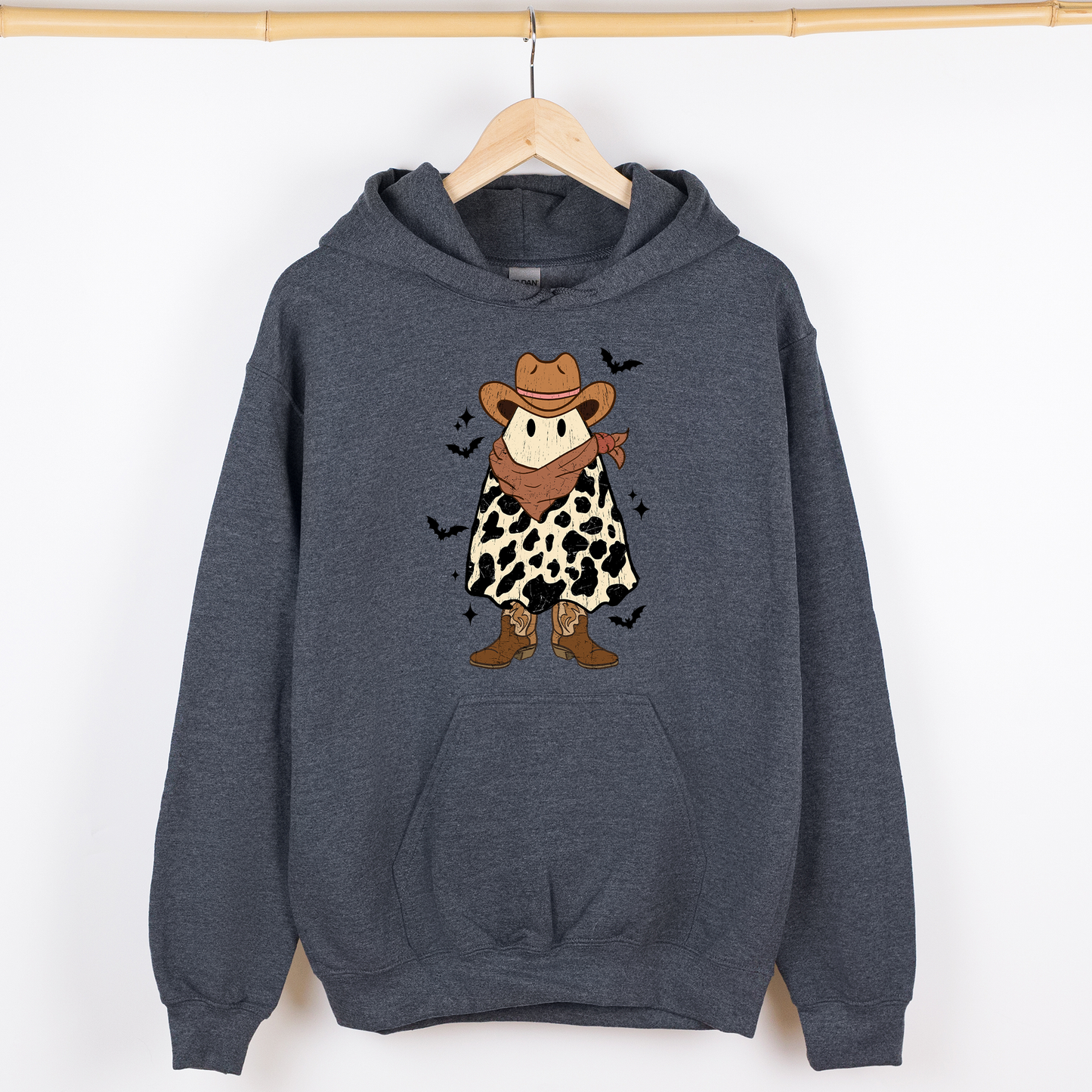 Halloween Ghost Cowboy, Western, Country, Graphic Hoodie, Hooded Sweatshirt