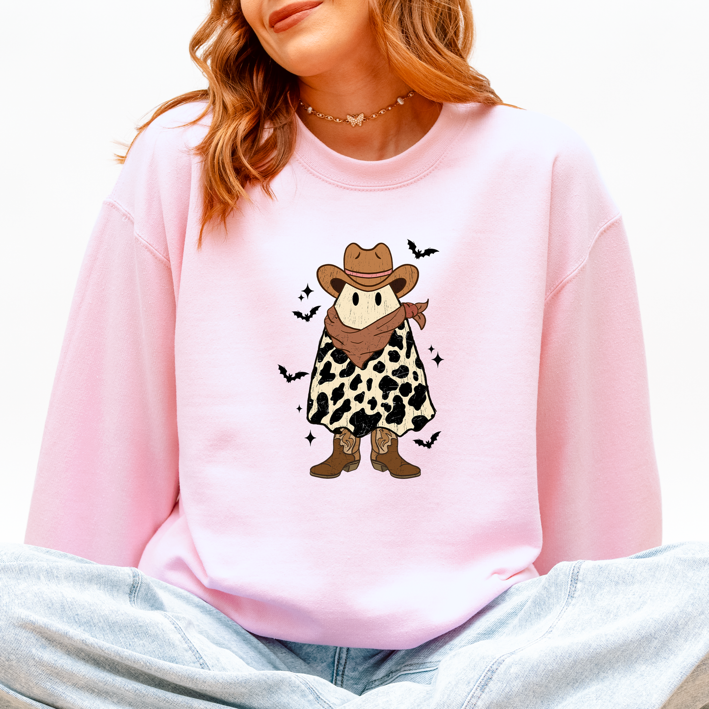 Halloween Ghost Cowboy, Western, Country Sweatshirt