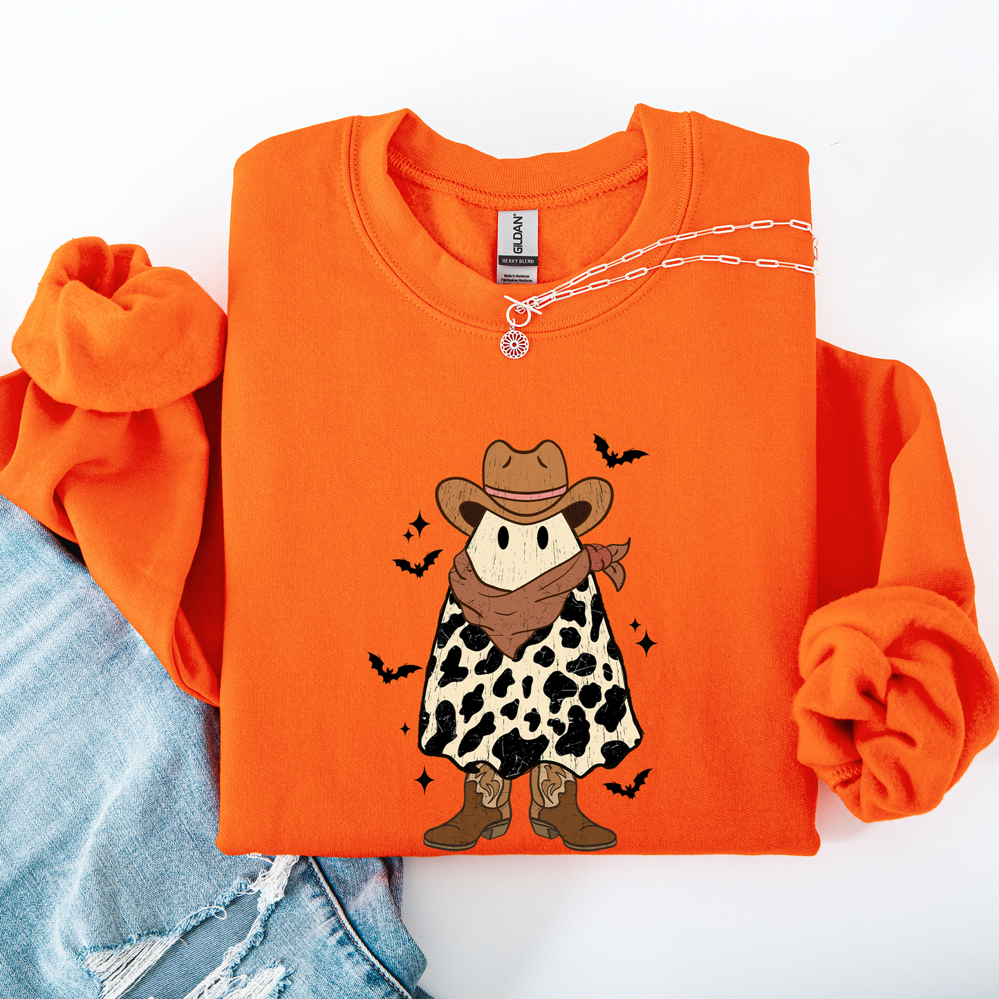 Halloween Ghost Cowboy, Western, Country Sweatshirt