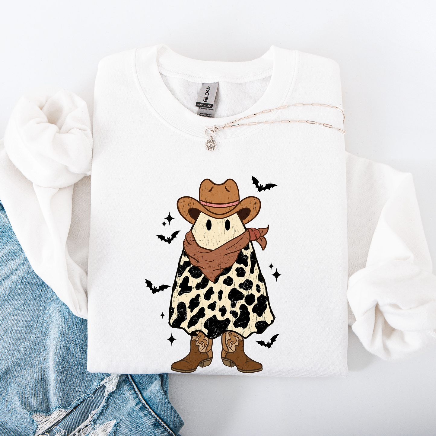 Halloween Ghost Cowboy, Western, Country Sweatshirt