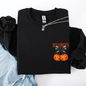 Halloween Jack o Lanterns, Cherry, Coquette, Cute, Adorable, Pocket Sweatshirt