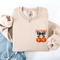Halloween Jack o Lanterns, Cherry, Coquette, Cute, Adorable, Pocket Sweatshirt