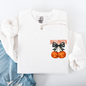 Halloween Jack o Lanterns, Cherry, Coquette, Cute, Adorable, Pocket Sweatshirt