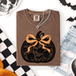 Halloween Pumpkin, Faux Lace, Coquette, Ribbon, Bows, Comfort Colors T-Shirt