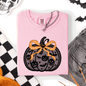 Halloween Pumpkin, Faux Lace, Coquette, Ribbon, Bows, Comfort Colors T-Shirt