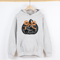 Halloween Pumpkin, Faux Lace, Coquette, Ribbon, Bows, Graphic Hoodie, Hooded Sweatshirt