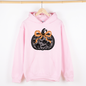 Halloween Pumpkin, Faux Lace, Coquette, Ribbon, Bows, Graphic Hoodie, Hooded Sweatshirt