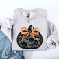 Halloween Pumpkin, Faux Lace, Coquette, Ribbon, Bows Sweatshirt