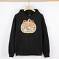 Halloween Pumpkin, Faux Lace, Coquette, Ribbon, Bows, Graphic Hoodie, Hooded Sweatshirt
