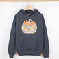 Halloween Pumpkin, Faux Lace, Coquette, Ribbon, Bows, Graphic Hoodie, Hooded Sweatshirt
