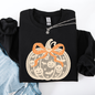 Halloween Pumpkin, Faux Lace, Coquette, Ribbon, Bows Sweatshirt