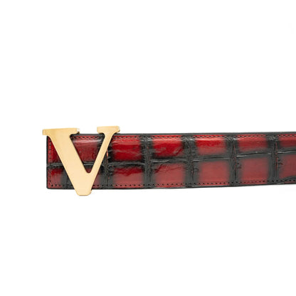 Handcrafted Alligator Leather Belts DVG163