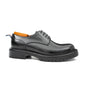 Handcrafted Big Toe Derby Shoes with Thick Sole  Black