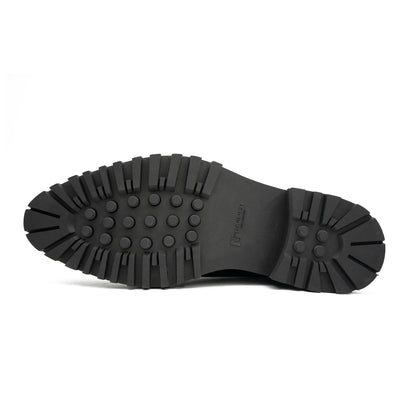 Handmade Chunky - sole Brogue Shoes Black