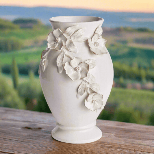 Handmade Italian Dogwood Flower Vase