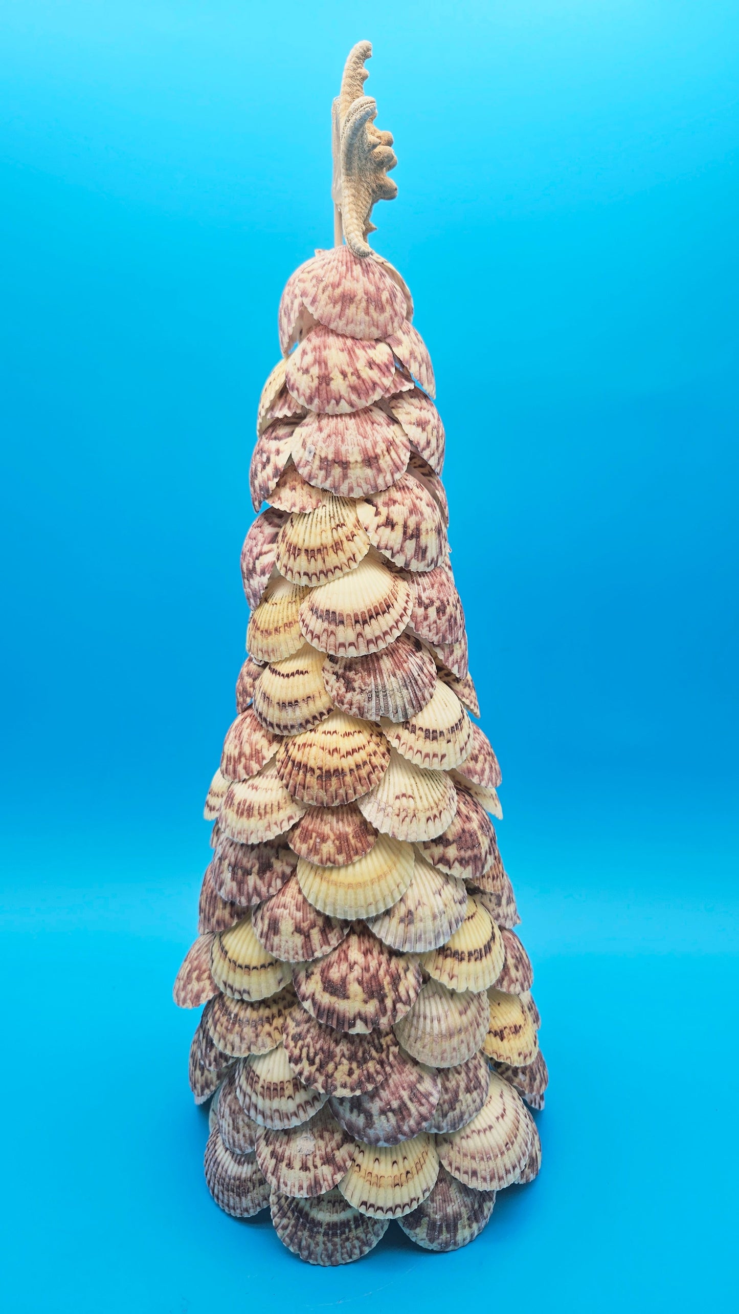 18" Scallop Shell Christmas Tree with Starfish Topper