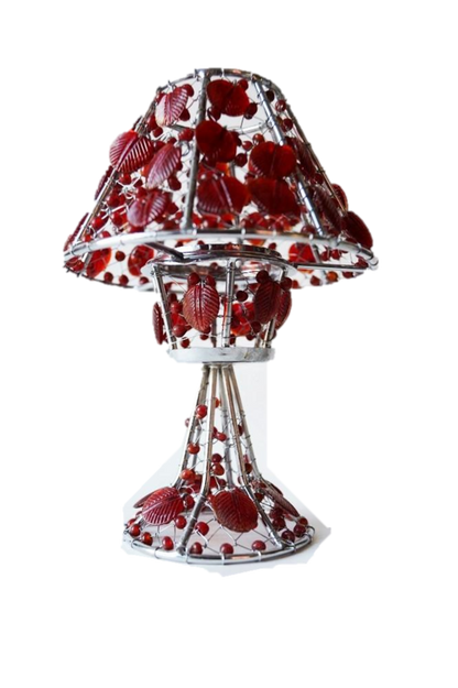 Handmade colored glass Tea Light candle holder