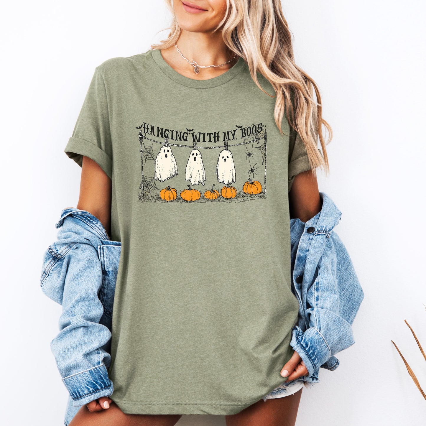 Hanging With My Boos, Ghosts, Halloween, Funny, Pumpkins, Tshirt