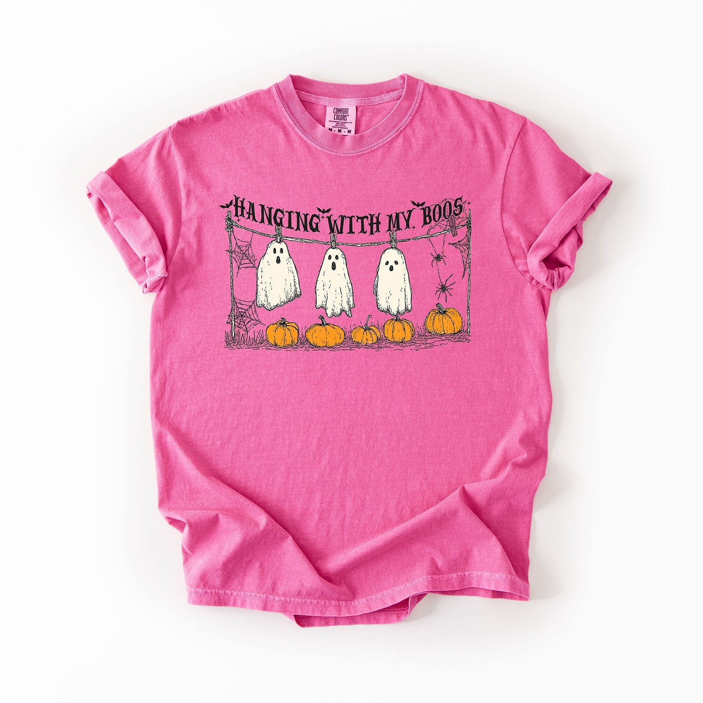 Hanging With My Boos, Ghosts, Halloween, Funny, Pumpkins, Comfort Colors T-Shirt
