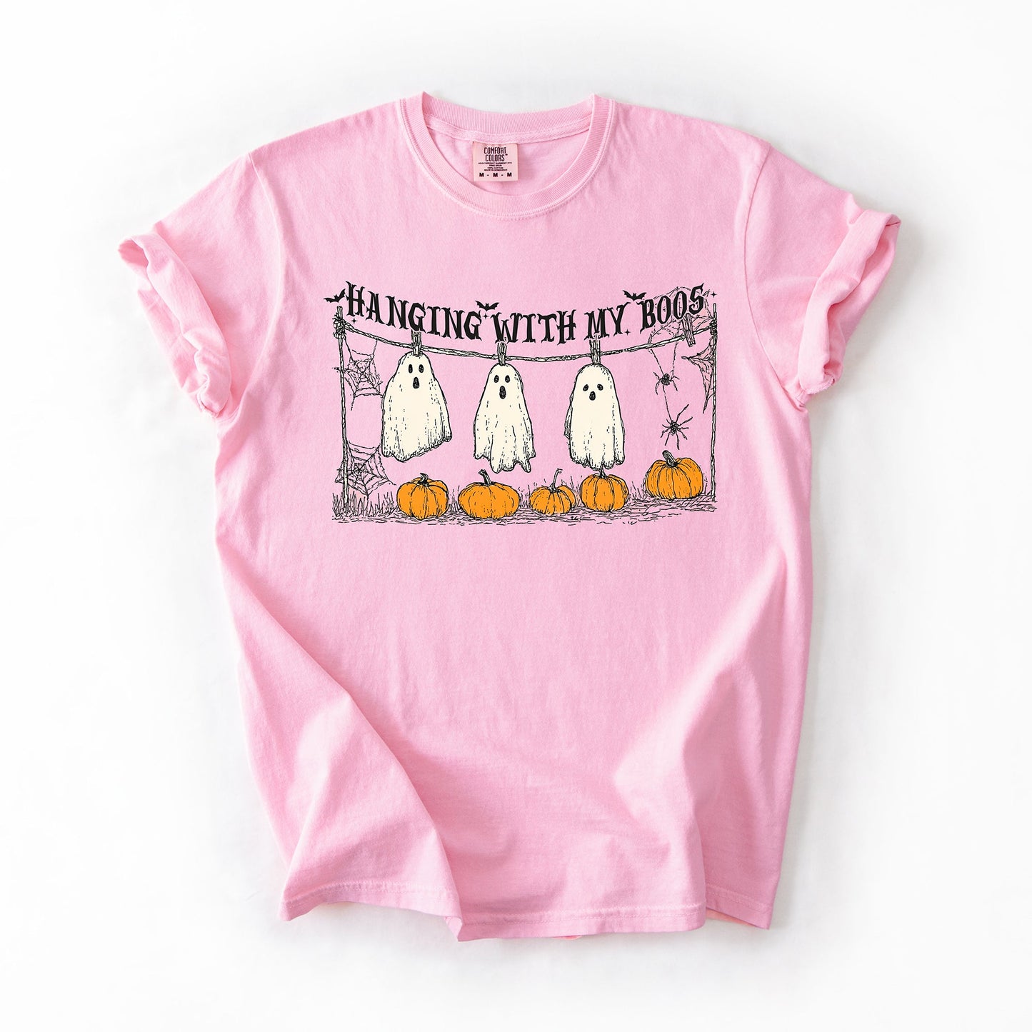 Hanging With My Boos, Ghosts, Halloween, Funny, Pumpkins, Comfort Colors T-Shirt