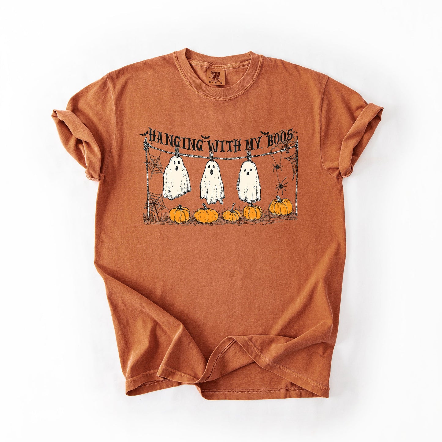 Hanging With My Boos, Ghosts, Halloween, Funny, Pumpkins, Comfort Colors T-Shirt
