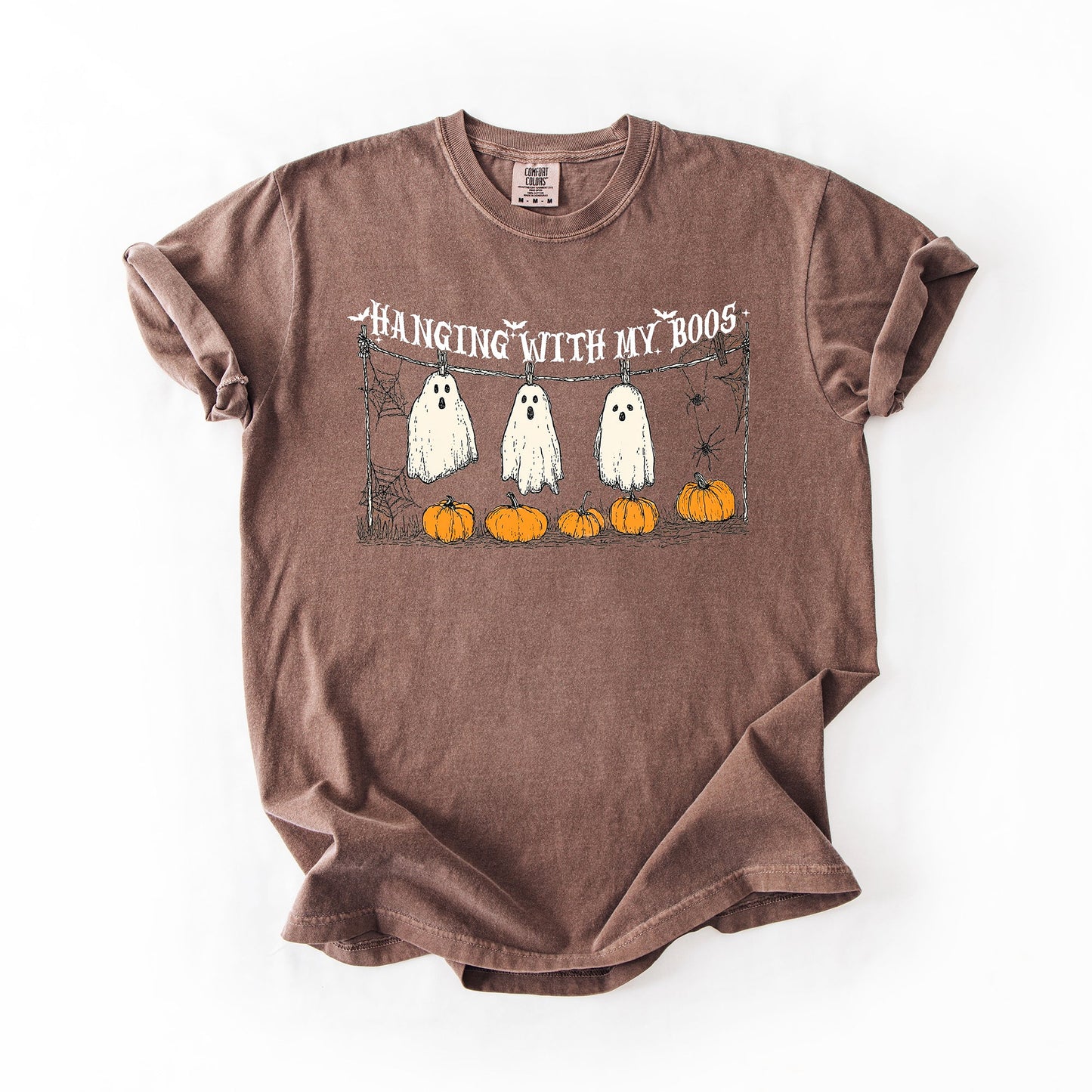 Hanging With My Boos, Ghosts, Halloween, Funny, Pumpkins, Comfort Colors T-Shirt