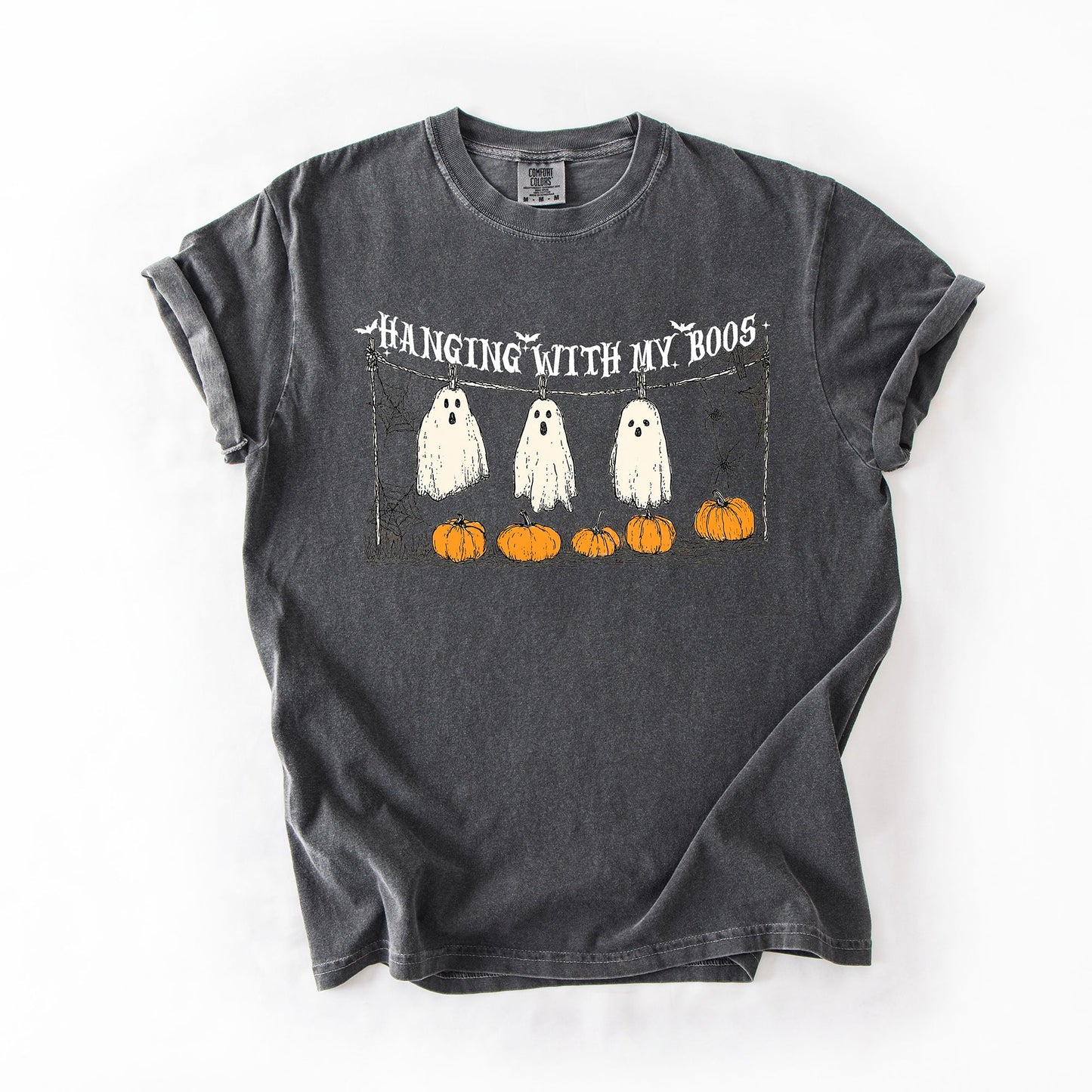 Hanging With My Boos, Ghosts, Halloween, Funny, Pumpkins, Comfort Colors T-Shirt