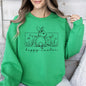 Happy Easter, Minimal, Easter, Bunny, Jesus, Rabbit, Holiday Sweatshirt