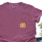 Happy Fall, Pumpkin, Thanksgiving, Flowers, Pocket Tee Comfort Colors T-Shirt