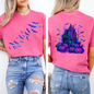 Haunted House, Halloween, Bright Colors, Bats, Spooky, Ghosts, Comfort Colors T-Shirt