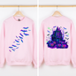 Haunted House, Halloween, Bright Colors, Bats, Spooky, Ghosts Sweatshirt