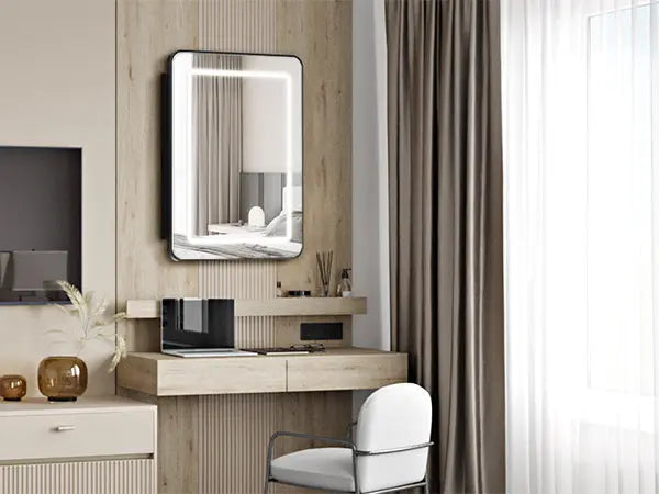 Hausvita Framed Recessed LED Light Bathroom Medicine Cabinet -small