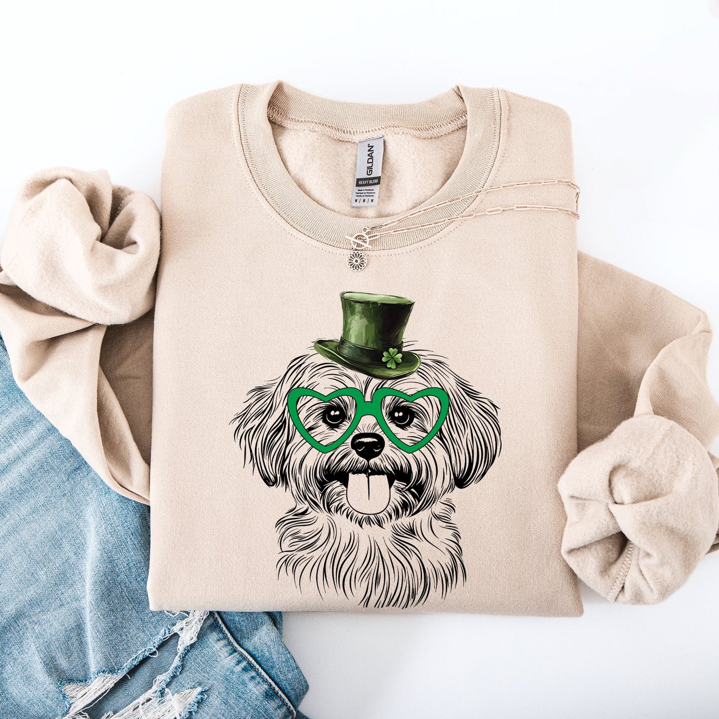Havanese, Adorable Dog, St Patrick's Day, Lucky, Irish Sweatshirt