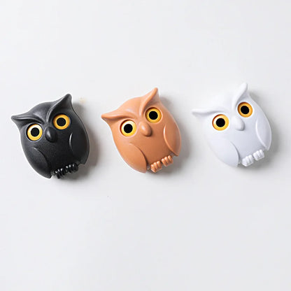 New Night Owl Magnetic Wall Keys Hook Behind-door Keys Hanger Holder Cute Animal Door Storage Rack Hook Wall-mounted Birds Hook