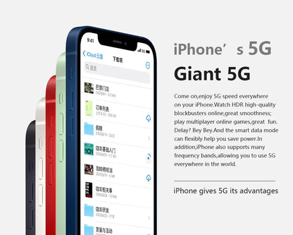 iPhone 12 5G iphone12 6.1" Genuine Super OLED RAM 4GB ROM 64/128/256GB A14 Bionic Face ID NFC 98% New Original Cell Phone