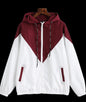 Color Block Hooded Jacket with Elastic Waist (Summer)