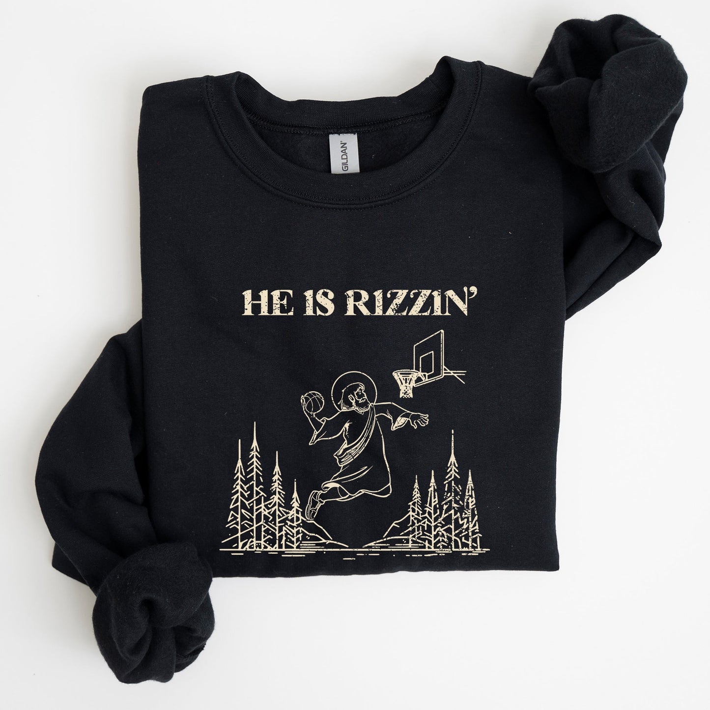 He Is Rizzin, Basketball Jesus, Easter Funny Sweatshirt