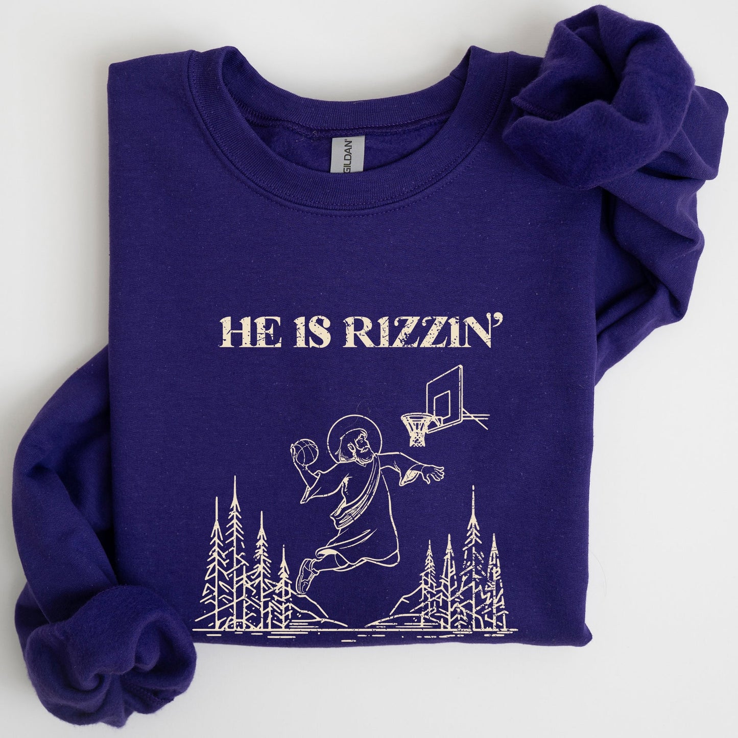 He Is Rizzin, Basketball Jesus, Easter Funny Sweatshirt