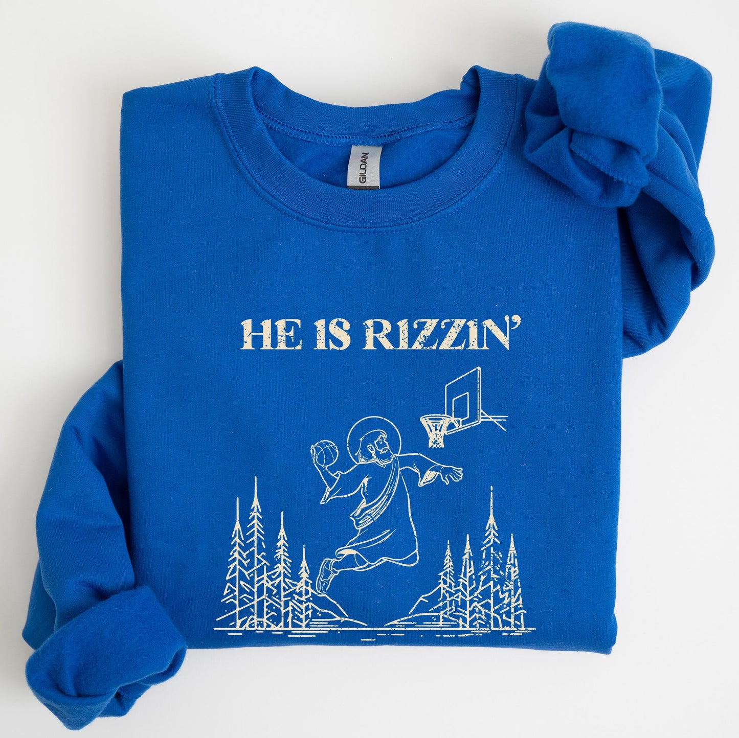 He Is Rizzin, Basketball Jesus, Easter Funny Sweatshirt